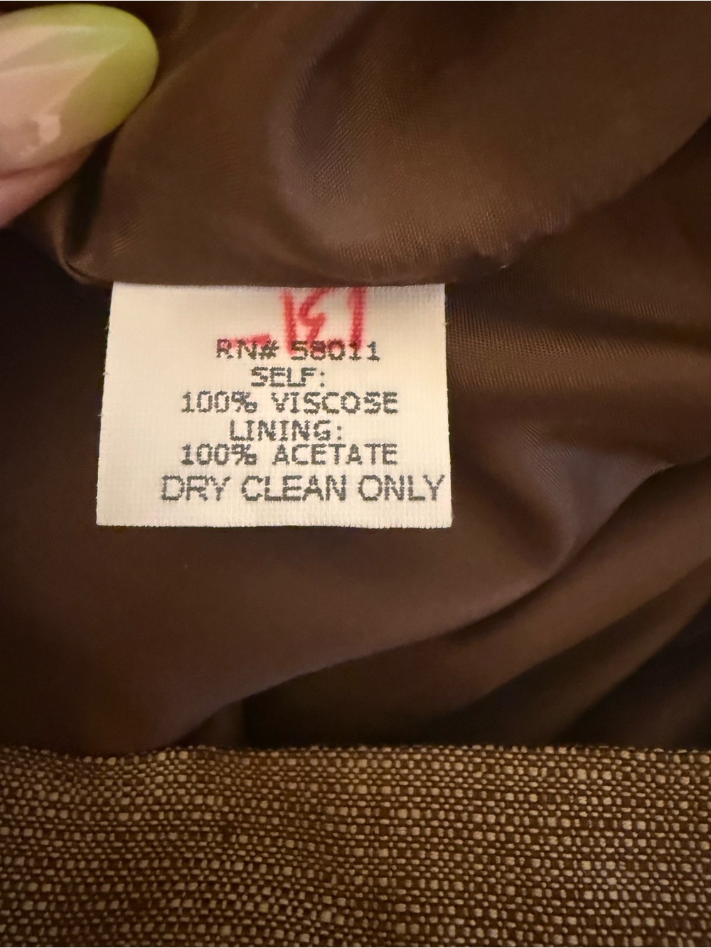David Meister Brown Tweed Belted Sheath Dress - Made in USA - Picture 6 of 6